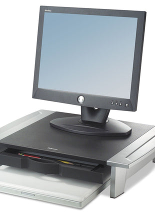 Fellowes 8031101 Office Suites Monitor Riser Height Adjust Silver/black
