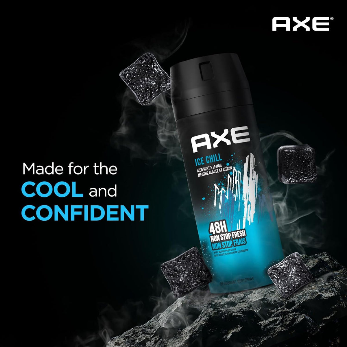 Axe Ice Chill Deodorant Body Spray for Men | 48H* Odour Protection | Crushed Mint & Rosemary notes| 150ml