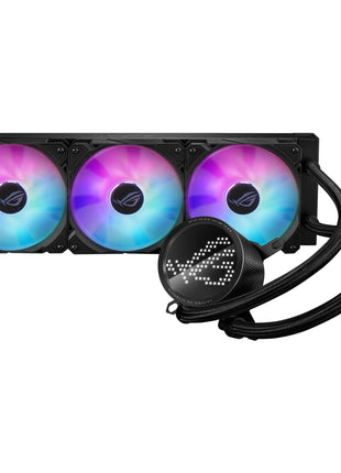 ASUS ROG RYUO III 360 ARGB All-in-one AIO Liquid CPU Cooler 360mm Radiator, Asetek 8th gen Pump Solution, Anime Matrix LED Display and ROG AF 12S ARGB Fan., 6 Year Warranty