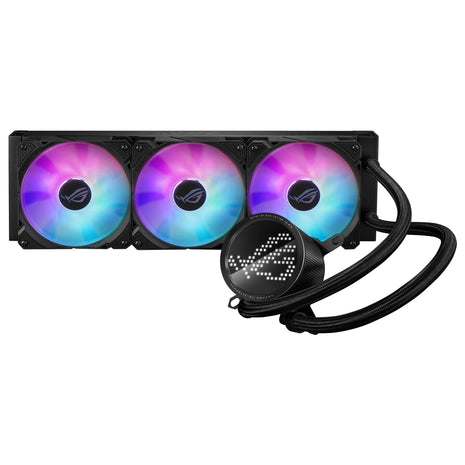 ASUS ROG RYUO III 360 ARGB All-in-one AIO Liquid CPU Cooler 360mm Radiator, Asetek 8th gen Pump Solution, Anime Matrix LED Display and ROG AF 12S ARGB Fan., 6 Year Warranty