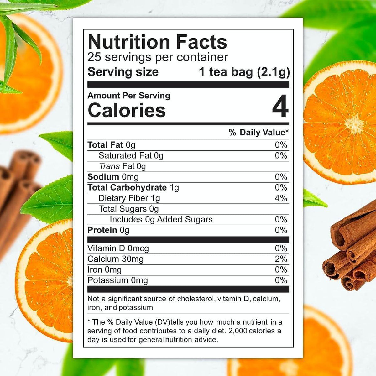Total Tea SIimming Detox Tea Caffeine Free - 25 Day Detox - Herbal Tea with Chamomile, Hibiscus Tea & Ginger Root for Colon Cleanse – Natural Citrus & Cinnamon Herbal Tea for Digestive Health