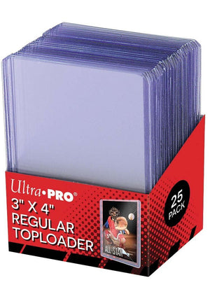Ultra Pro 25 3 X 4 Top Loader Card Holder for Baseball, Football, Basketball, Hockey, Golf, Single Sports Cards Top Loads