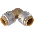 SharkBite Max 1/2 x 1/2 in PTC 90-Degree Elbow, Push-to-Connect Brass Plumbing Fitting, UR248A
