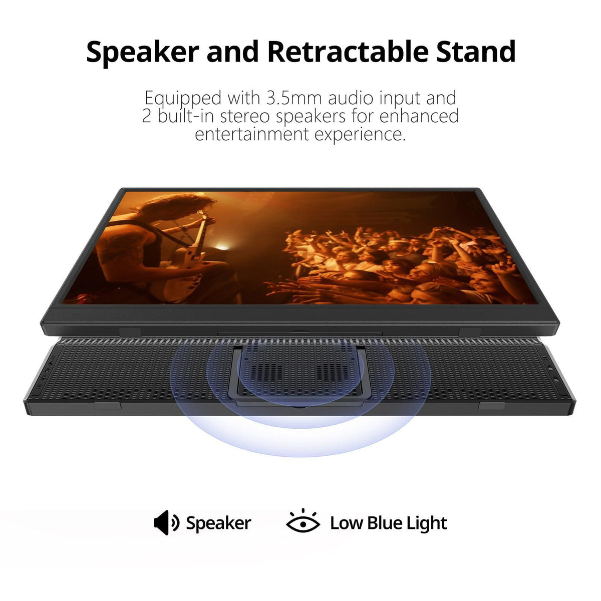 Anyuse Portable Monitor 15.6 Inch 1080P USB-C HDMI Ultra-Slim Travel Monitor with Kickstand, for Laptop, PC, Mac Phone, PS, Xbox, Swich IPS Ultra-Thin Zero Frame Gaming