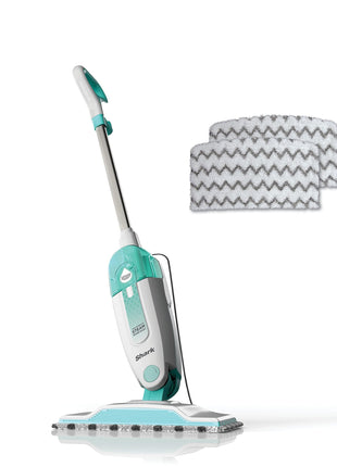 Shark Steam Mop for Sealed Hard Floors with 2 Dirt Grip Pads, White, S1000 | Removable Water Tank, Lightweight, 2 Machine Washable Dirt Grip Pads, Steam Sanitization on Sealed Hard Floors