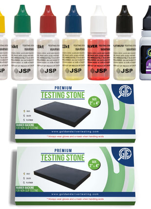 Gold Silver Jewelry Tester Appraisal Kit 10K 14K 18K 22K 24K Platinum Palladium Test Precious Metals 999 925 Scrap