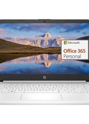 HP 14" Ultral Light Laptop for Students and Business, Intel Quad-Core, 8GB RAM, 192GB Storage(64GB eMMC+128GB Ghost Manta SD Card), 1 Year Office 365, USB C, Win 11 S