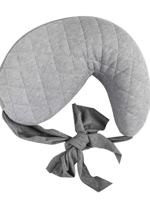 Boppy Anywhere Travel Nursing Pillow, Soft Gray, Plus Sized to Petite with Stretch Belt, Portable Nursing Pillow, Breastfeeding and Bottle-Feeding Support, Machine Washable