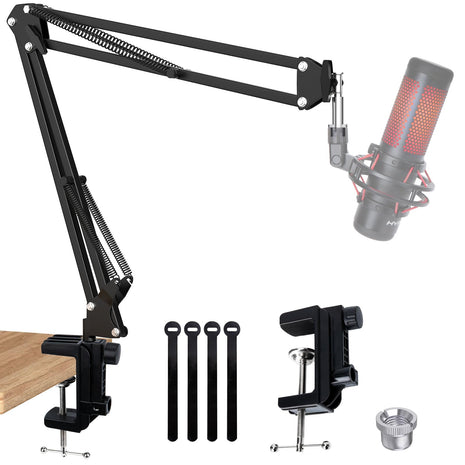 SUNMON Mic Arm, Microphone Boom Arm for Fifine AM8 Blue Yeti HyperX QuadCast SoloCast and Most Microphone, Mic Stand Desk with 3/8 inch to 5/8 inch Screw