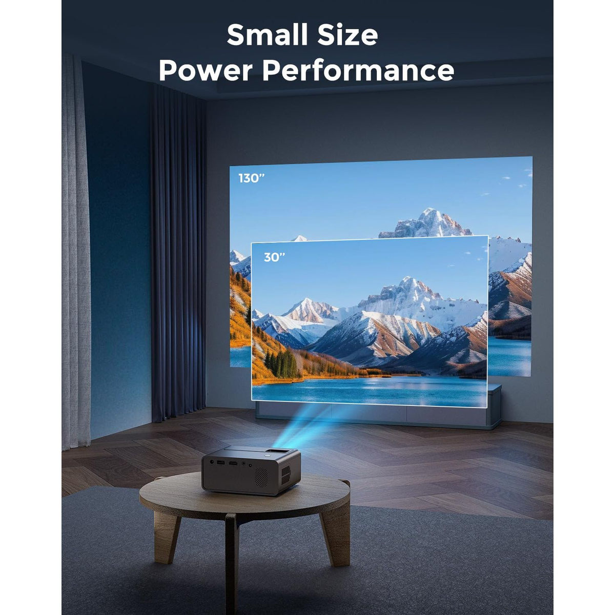 CiBest Mini Projector, 2025 Upgraded Full HD 1080P Support Video Projector, Portable Small Movie Projector, Compatible with iOS/Android/Windows/TV Stick/Box/USB/HDMI