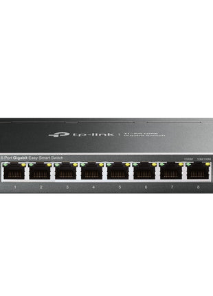 TP-Link 8 Port Gigabit Switch | Easy Smart Managed | Plug & Play | Desktop/Wall-Mount | Sturdy Metal w/ Shielded Ports | Support QoS, Vlan, IGMP and LAG (TL-SG108E)