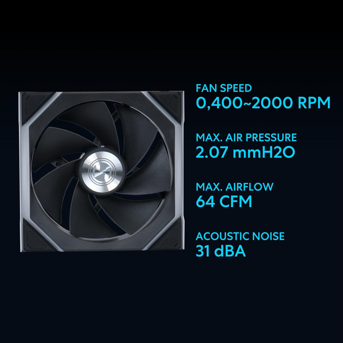 Lian Li UNI Fan SL Wireless (Reverse Blade) 120mm ARGB Fan - Single Pack - 2.4 GHz Wireless Signal for RGB & Fan Control - Daisy-Chain Design - Controller NOT Included & Required - Black (12RSL1W1B)