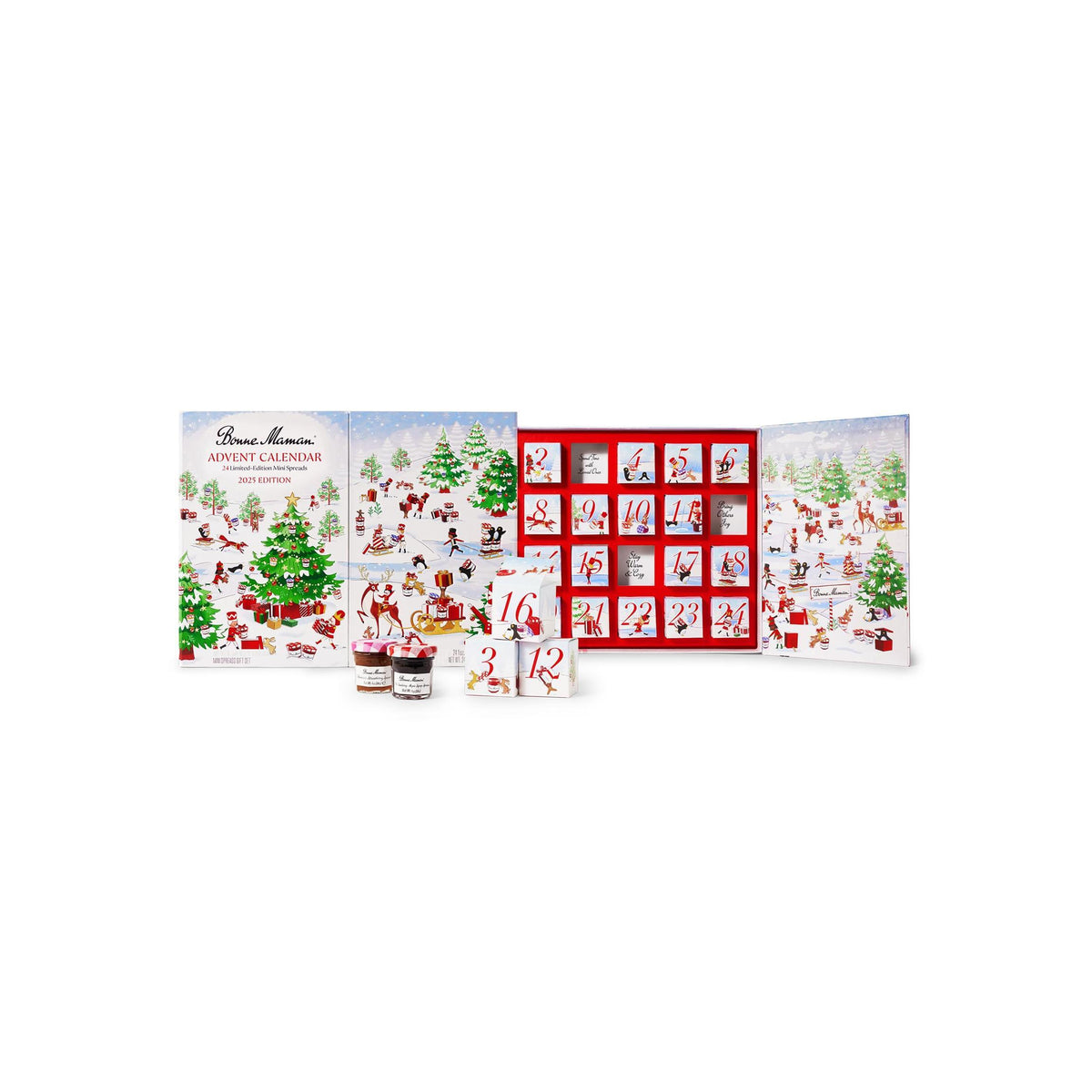 Bonne Maman 2025 Limited Run Edition Advent Calendar, 24 Mini Spreads