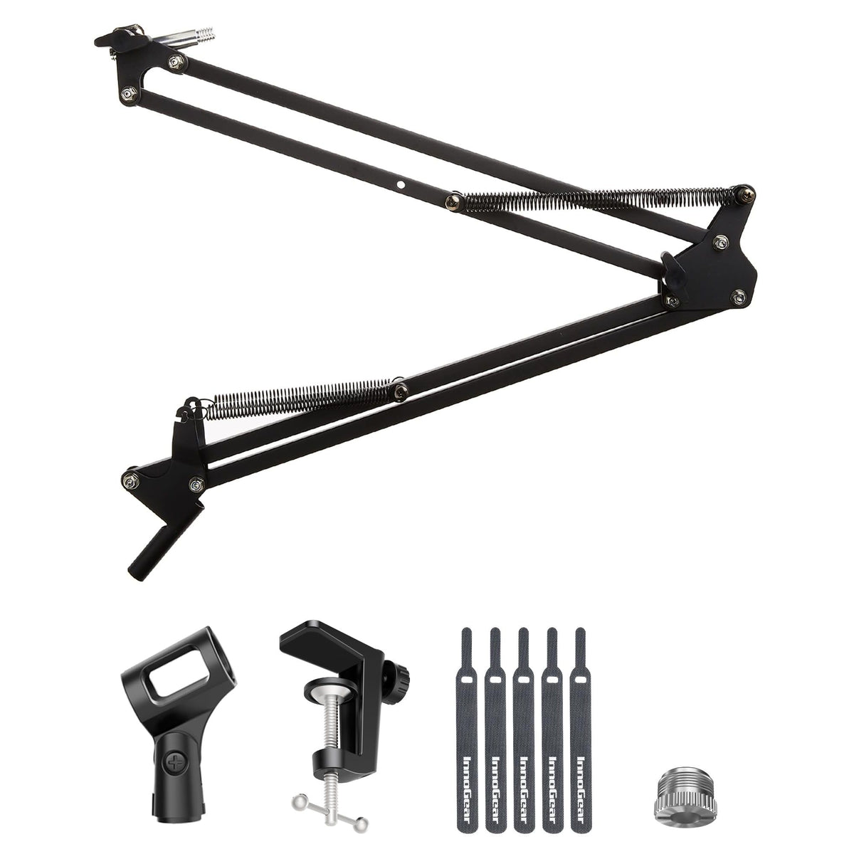 InnoGear Boom Arm Microphone Mic Stand for Blue Yeti HyperX QuadCast SoloCast Snowball Fifine Shure SM7B and other Mic, Medium