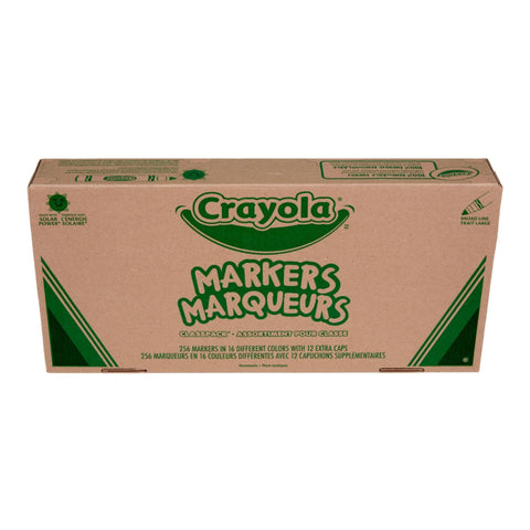 Crayola Broad Line Markers Classpack (256 Ct), Bulk Teacher Supplies for Back to School, Kids Markers, Classroom Must Haves, Arts & Crafts Supplies