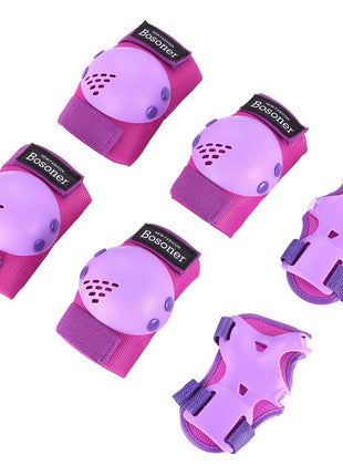 BOSONER Kids/Youth Knee Pads Elbow Pads Wrist Guards Set for 3-15 Years, Child Protective Gear Set for Roller Skates, Cycling, BMX Bike, Skateboard, Inline Skating, Scooter Riding Sports...