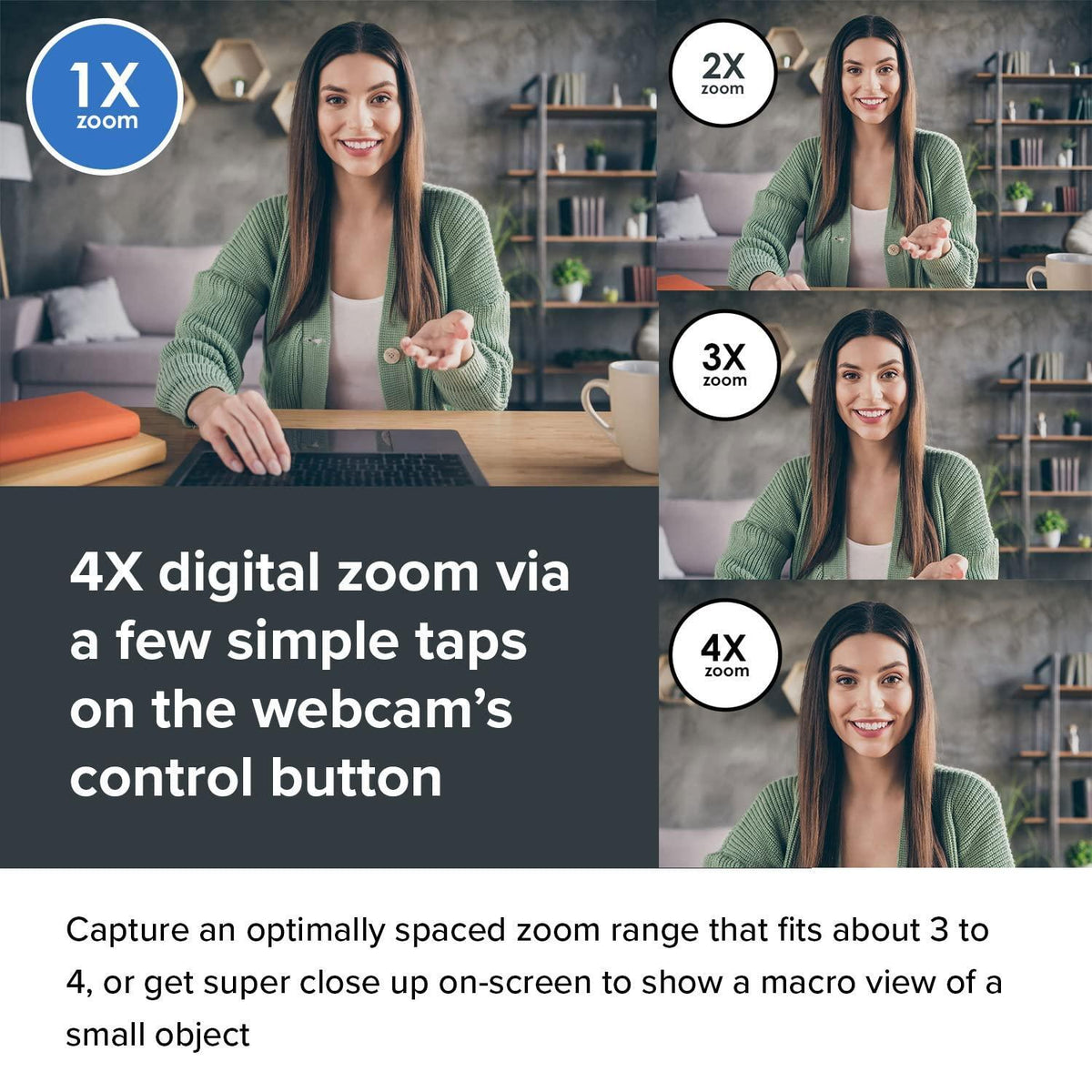 Creative Live! Cam Sync V3 2K QHD USB Webcam with 4X Digital Zoom (4 Zoom Modes from Wide Angle to Narrow Portrait View), Privacy Lens, 2 Mics, for PC and Mac…
