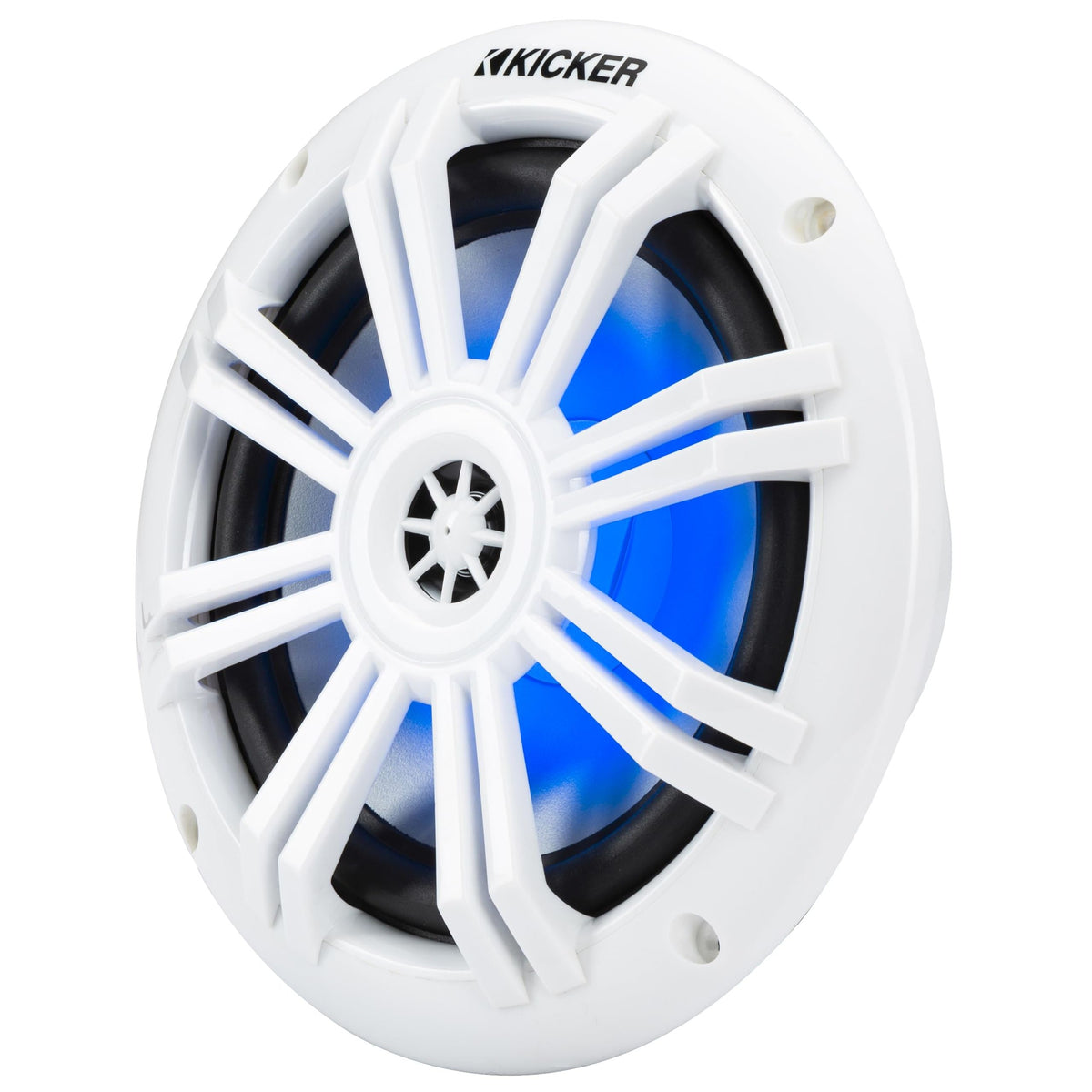 KICKER 51KM604WL KM 6.5" 4Ω LED Marine Coaxial Speakers - Pair