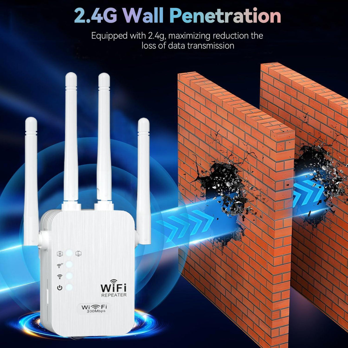 WiFi Extender, 2025 Fastest WiFi Booster,WiFi Extenders Signal Booster for Home, WiFi Repeater with Ethernet Port Covers up to 9880sq. ft and 55 Devices-Medium-2.4GHZ