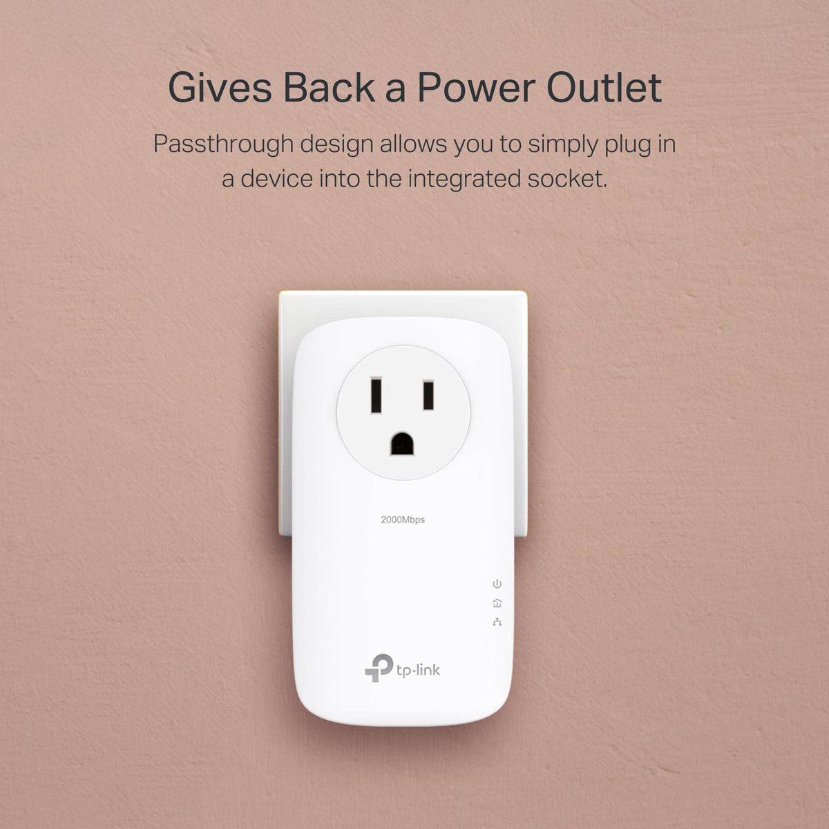 TP-Link AV2000 Powerline Ethernet Adapter TL-PA9020P KIT - Powerline Network Adapter, Passthrough, 2x2 MIMO, 2 Gigabit Ports, Ethernet Over Power, Plug Pair & Play, Power Saving, Free Expert Help