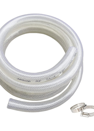 3/4 inch ID x 1 inch OD - 10 Ft High Pressure Braided Clear PVC Tubing Flexible Vinyl Tube, Heavy Duty Reinforced PVC Hose Tubing, BPA Free and Non Toxic