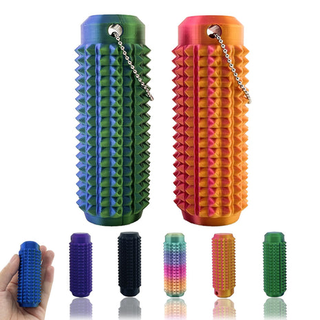 2Pcs Little Ouchies Fidget, Pain Stim Fidget Keychain, Spiky Fidget Toys | Portable Stim Tool, Pocket Mini 3D Printed Keychain, Spiky Grippie Stim Sensory Toys, Anxiety Relief Gifts for Kids