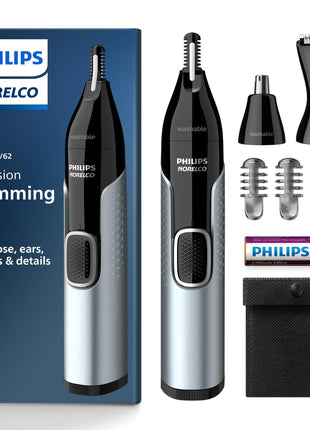 Norelco Philips Nose Trimmer 5000 for Nose, Ears, Eyebrows Trimming Kit, NT5600/62