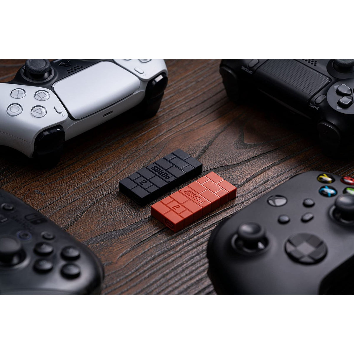 8BitDo Wireless USB Adapter 2 for Switch/Switch 2, Windows PC, Mac & Raspberry Pi, Compatible with Xbox Series X & S Controller, Xbox One Bluetooth Controller, Switch Pro and PS5 Controller (Brown)