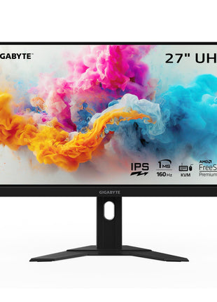 GIGABYTE M27U - 27 inch IPS Gaming Monitor - UHD 3840x2160-160Hz - 1ms MPRT - AMD FreeSync Premium Pro - Type C KVM - HDMI, DP, Type C - Height Adjustable - Black (M27U-SA)