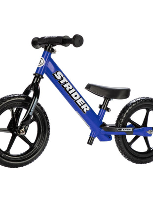 Strider 12 Sport, No Pedal Balance Bike for Kids Ages 1–4 Years, Blue | No-Pedal Balance Bike for Toddlers, Safety Pad, Adjustable Seat and Handlebars, Lightweight Frame, Never-Flat Tires