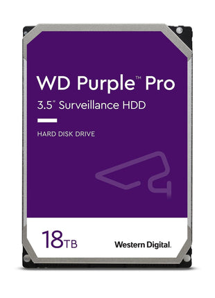 Western Digital 18TB WD Purple Pro Surveillance Internal Hard Drive HDD - SATA 6 Gb/s, 512 MB Cache, 3.5 inch - WD181PURP