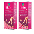 Ikin Rose Hair Remover Cream For All Skin - Bikini Hair Removal Cream For Women & Girls (Pack of 2 (60gm X 2))