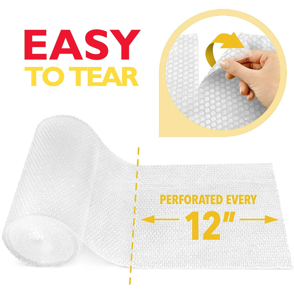 12 inch x 30 ft Bubble Cushioning Wrap, Perforated Every 12" Protective Packing Moving & Shipping Supplies for Boxes & Fragile Items