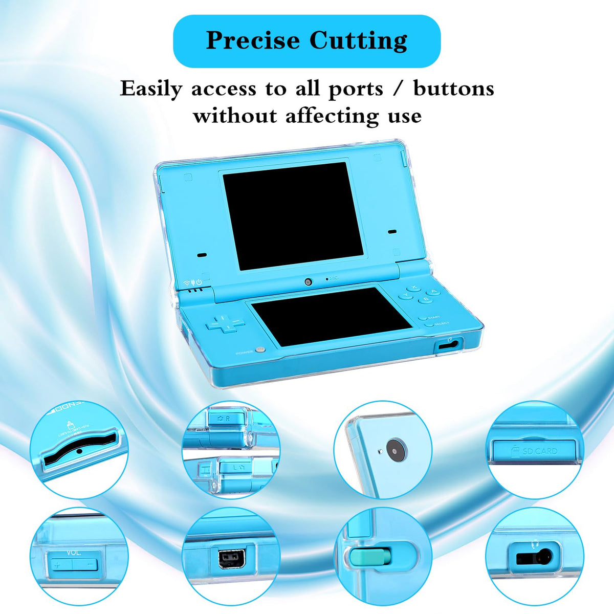 OSTENT Hard Crystal Case Clear Skin Cover Shell for Nintendo DSi NDSi