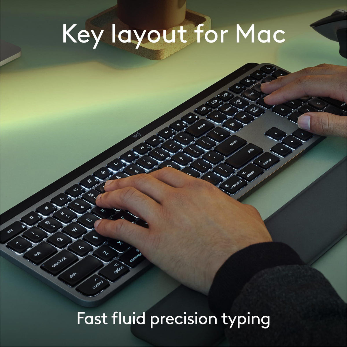 Logitech MX Keys S for Mac, Wireless Keyboard, Fluid, Precise Laptop-Like Typing, Programmable Keys, Backlit, Bluetooth USB C Rechargeable for MacBook Pro, MacBook Air, iMac, iPad - Pale Grey