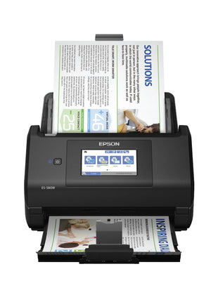 Epson Workforce ES-580W Wireless Color Duplex Desktop Document Scanner | For Computers including PC and Mac 100 Sheet ADF 4.3 in Touchscreen Black