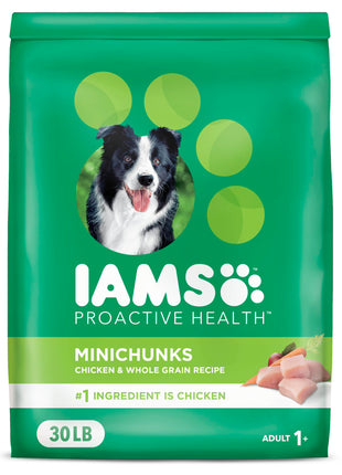 IAMS Proactive Health Minichunks Adult Dry Dog Food with Real Chicken, 30 lb. Bag