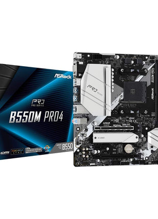 ASRock B550M PRO4 Supports 3rd Gen AMD AM4 RyzenTM / Future AMD RyzenTM Processors Motherboard