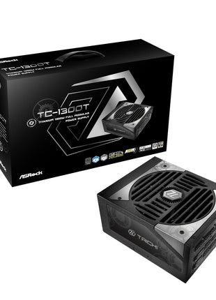 ASROCK TC-1300T 1300 WATT 80 Plus Titanium ATX Fully Modular Power Supply - ATX 3.1 Compatible