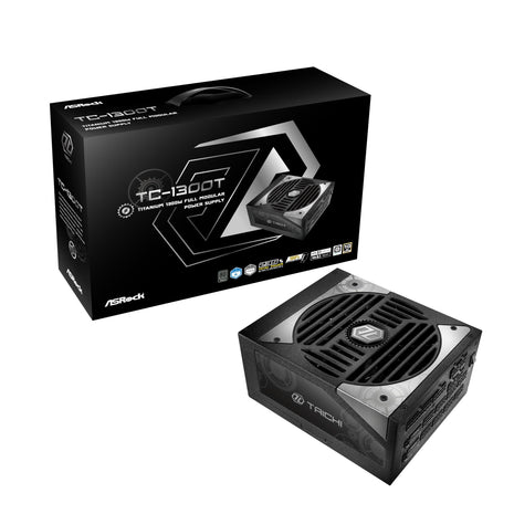 ASROCK TC-1300T 1300 WATT 80 Plus Titanium ATX Fully Modular Power Supply - ATX 3.1 Compatible