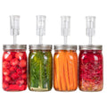 Jillmo Fermentation Kit, Stainless Steel Fermenting Lids for Wide Mouth Mason Jars (NO Jars)