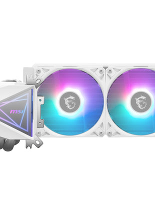 msi MAG CoreLiquid I240 White - AIO ARGB CPU Liquid Cooler - Infinity Mirror Design - UNI Bracket - 240mm Radiator - Dual 120mm ARGB PWM Fans - LGA 1700/1851 / AM5/AM4 Compatible