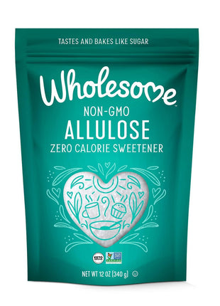 Wholesome Sweeteners 12-Ounce Allulose Sweetener, Zero Calorie Sugar Substitute, Keto Friendly, Non GMO, Non-Erythritol, Gluten Free & Vegan Sweetener, 1 Pack