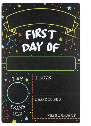 First Day Last Day of School Chalkboard Double Sided Sign - 12 inch x 7.9 inch