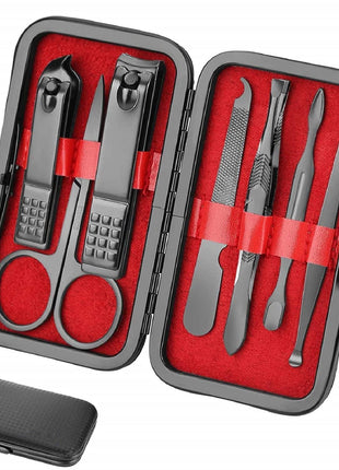 Manicure set Men Personal Care Tools Accessories Finger and Toe Nail Clippers Kit Professional Manicure Pedicure Kit With Travel Case Nail Grooming Kit Present for Men Husband Boyfriend Parent