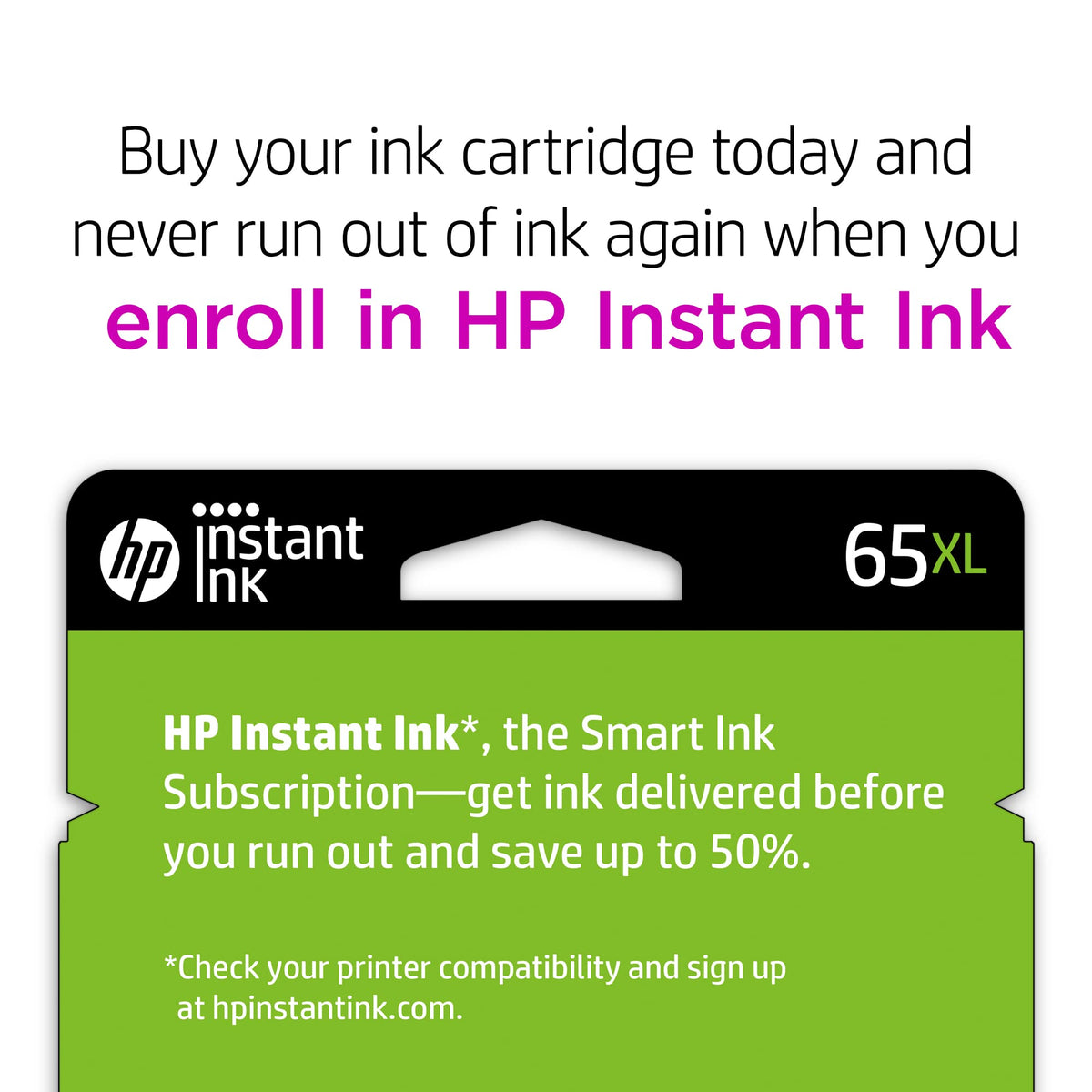 HP 65XL Black High-yield Ink Cartridge for HP Printers | Works with Printer Series: AMP 100, DeskJet 2600, 3700; ENVY 5000 | Eligible for Instant Ink | N9K04AN