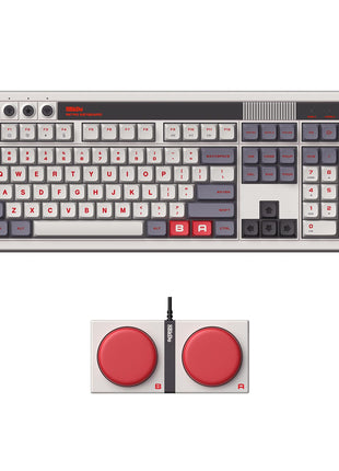 8BitDo Retro 108 Mechanical Keyboard with 108 Keys and Integrated Numpad, Bluetooth/2.4G/USB-C Hot Swappable Wireless Gaming Keyboard for Windows and Android - N Edition