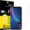 NEW'C 3 Pack Designed for iPhone 11 and iPhone XR Screen Protector (6.1 inch), Enhanced Tempered Glass Protection, Case Friendly Anti Scratch Bubble Free Ultra Resistant