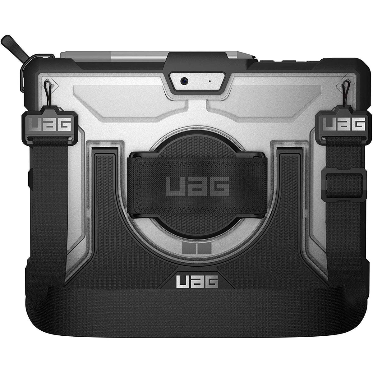 URBAN ARMOR GEAR UAG Designed for Microsoft Surface Go 4 / Surface Go 3 / Surface Go 2 / Surface Go Case 10.5" Plasma w/Hand Strap & Shoulder Strap Feather-Light Rugged Military Drop Tested Cover Ice