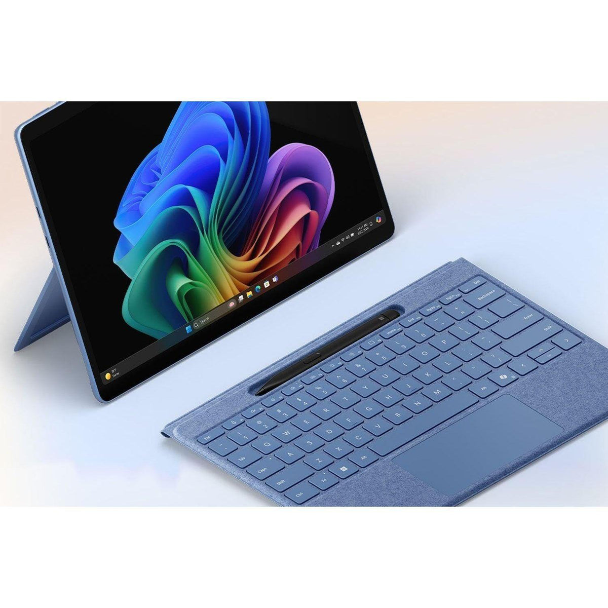 Microsoft Surface Pro Flex Keyboard with Slim Pen Bundle, 2-in-1 Alcantara keyboard for Surface Pro Copilot+ (11th Edition), Pro 9 and 8, Windows 11 Copilot+ PC, Sapphire